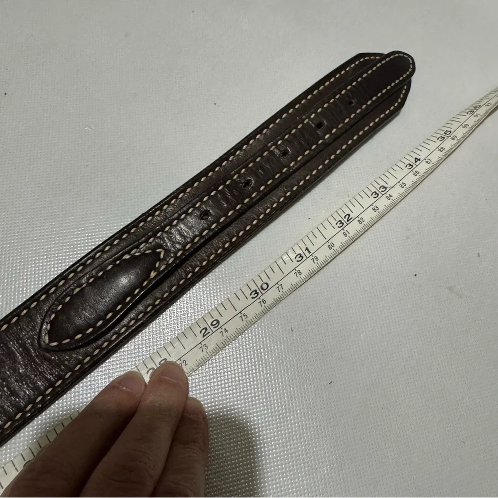 Vintage Sheplers‎ Brown Genuine Leather Belt Mens Size 32 Western Rodeo Festival